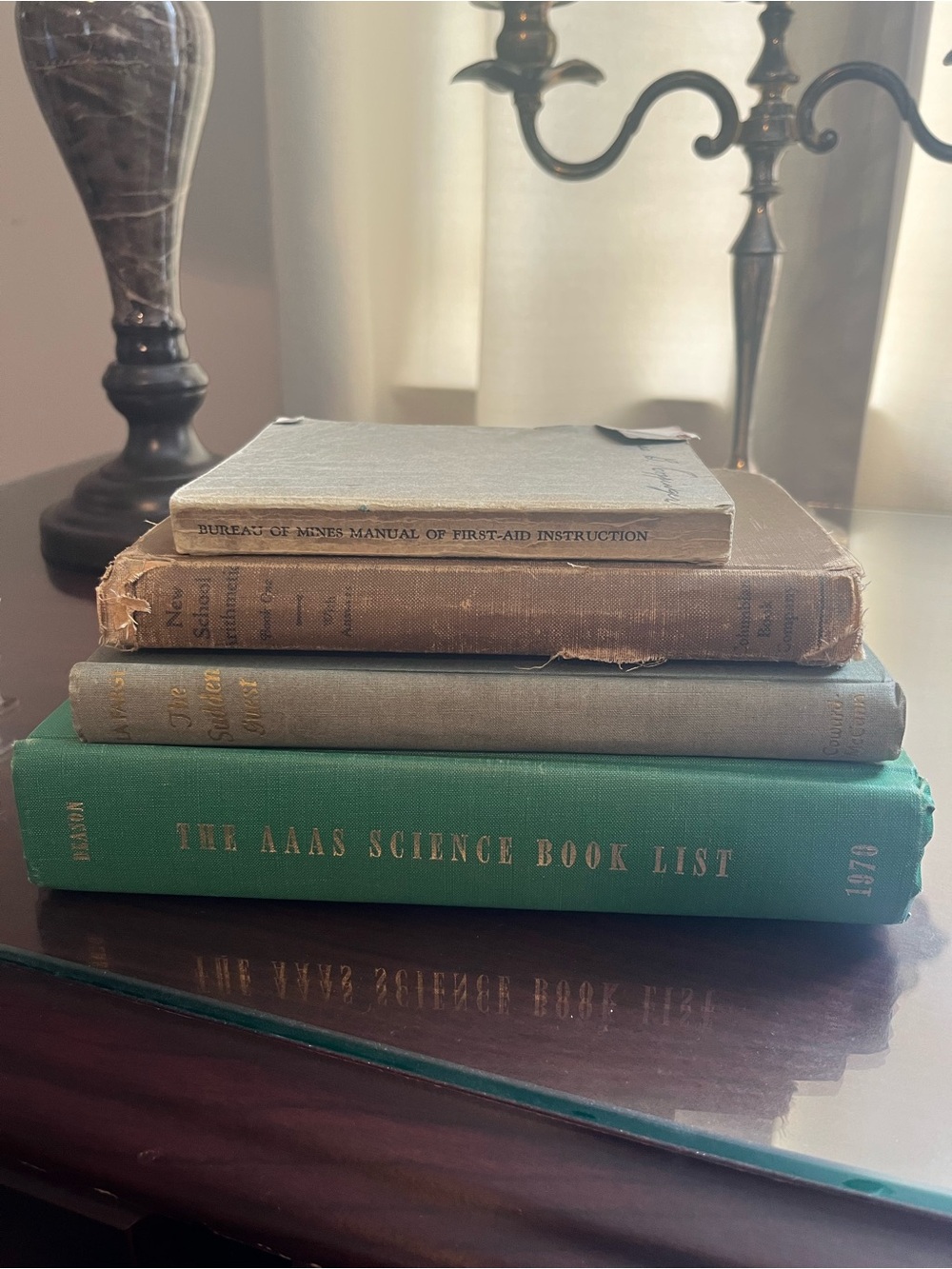 Vintage 1924-1970 green and beige book set